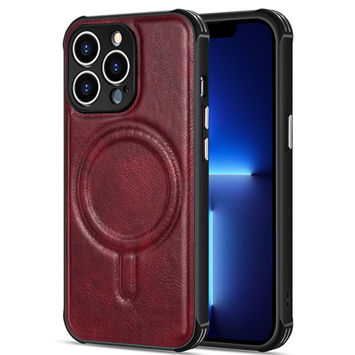 Étui pour téléphone portable en cuir à l'épreuve des chutes à quatre coins
